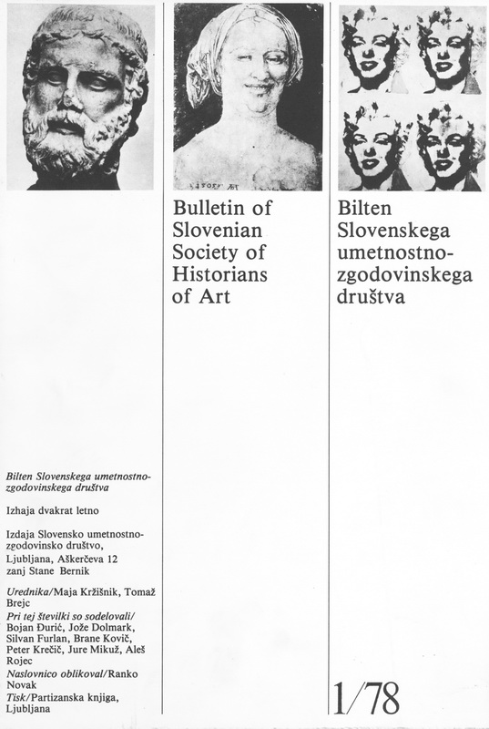 Naslovnica prve številke Biltena SUZD leta 1978, oblikoval Ranko Novak