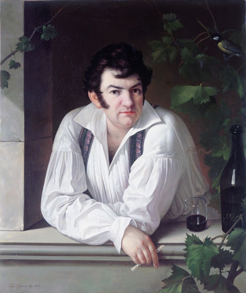 Jožef Tominc, Avtoportret (tudi Avtoportret ob oknu), 1826 NGS2008
